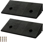 Curb Ramp 3 inch Rise Curb Ramps for Sidewalks Rubber 2 Pcs Driveway Ramps for Low Cars Curb Ramps for Driveway,Shed,Wheelchair 7000lbs Powersport Loading