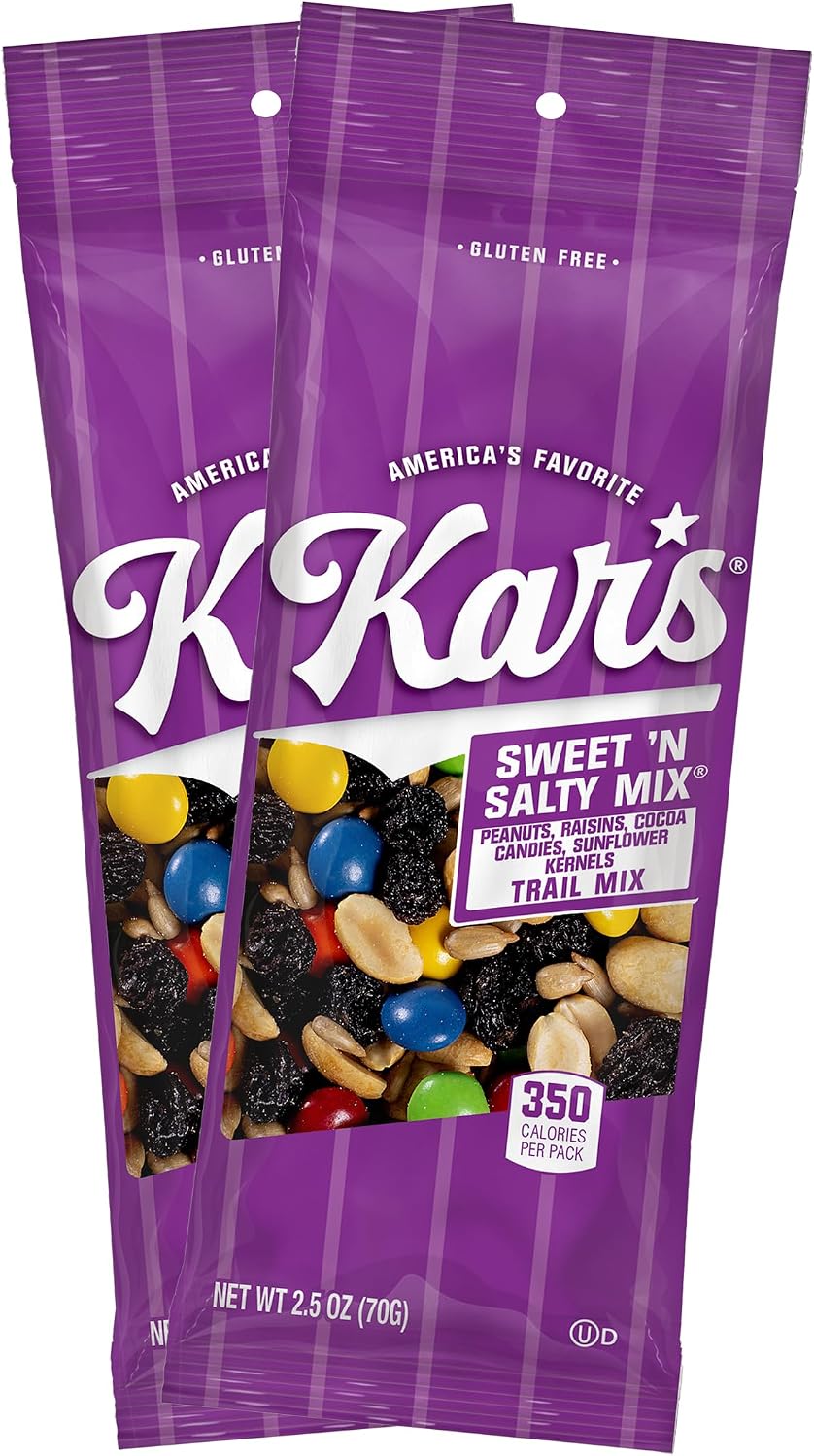Kar’s Nuts Sweet ‘N Salty Trail Mix, 2.5 oz Pouch (Pack of 36), Gluten-Free Trail Mix Snack