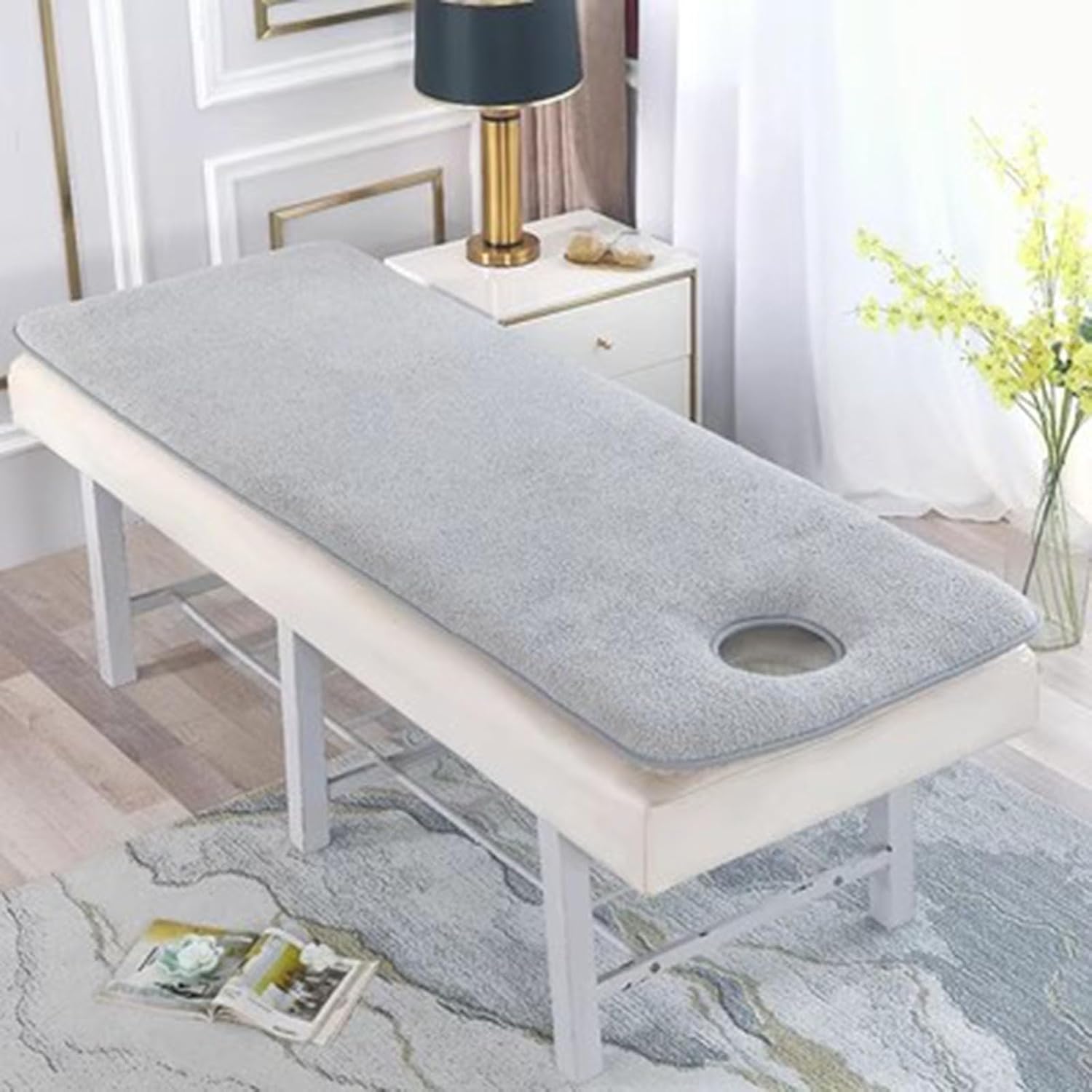 DAZULI Massage Spa Mattress Thicken Massage Bed Sheet Anti-Slip Breathable Mattress Topper Facial Massage Bed Cover with Holes for Beauty Salon(Size:70x180cm,Color:B)