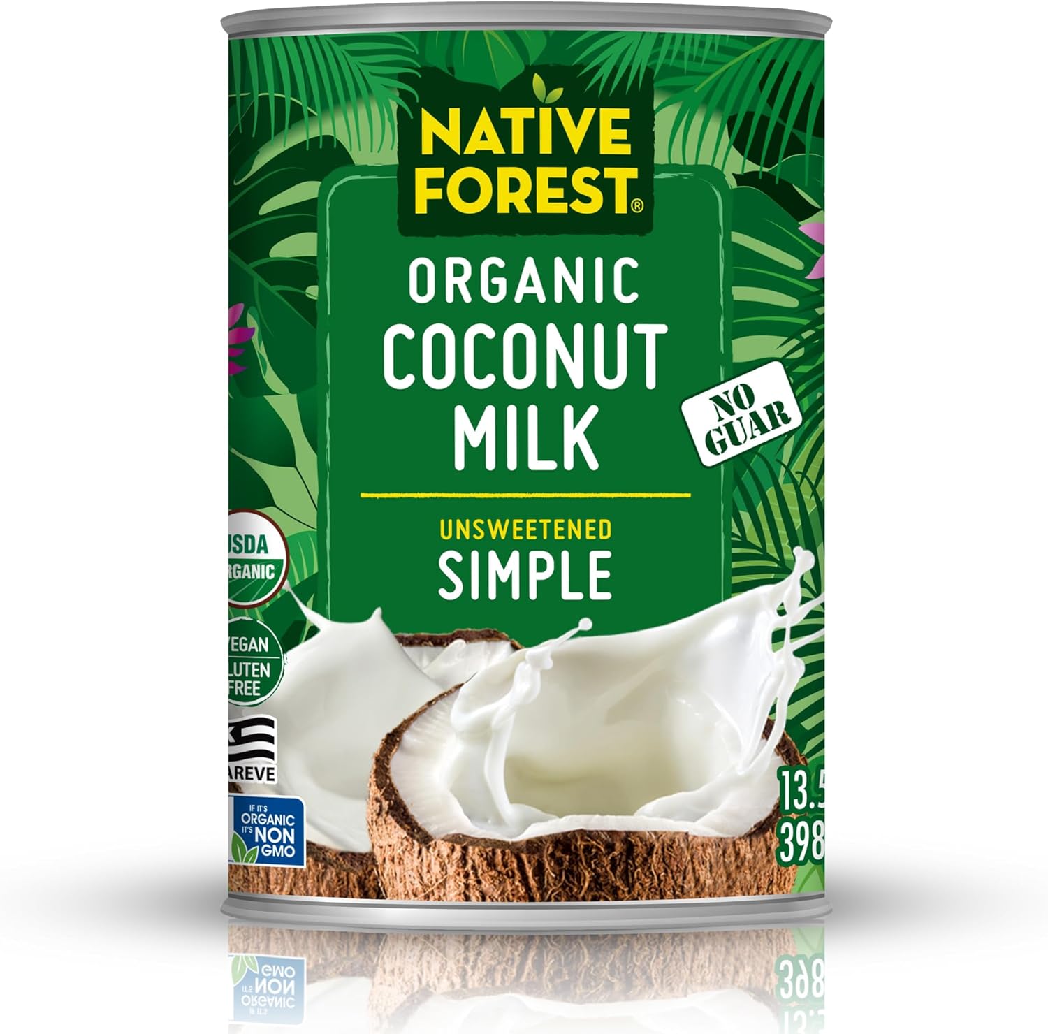 Native Forest Organic Coconut Milk Unsweetened - Coconut Milk Canned, Unsweetened Coconut Milk Organic, Simple - 13.5 Fl Oz (Pack of 6)