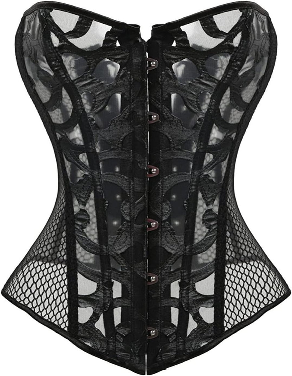 Corset Tops For Women Satin Overbust Lace up Busiter Shapewear Outfit