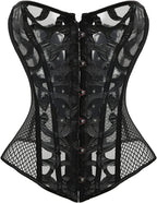 Corset Tops For Women Satin Overbust Lace up Busiter Shapewear Outfit