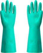 ThxToms Chemical Resistant Nitrile Gloves, Resist Household Acid, Alkali, Solvent and Oil, Latex Rubber Free, 1 Pair Medium