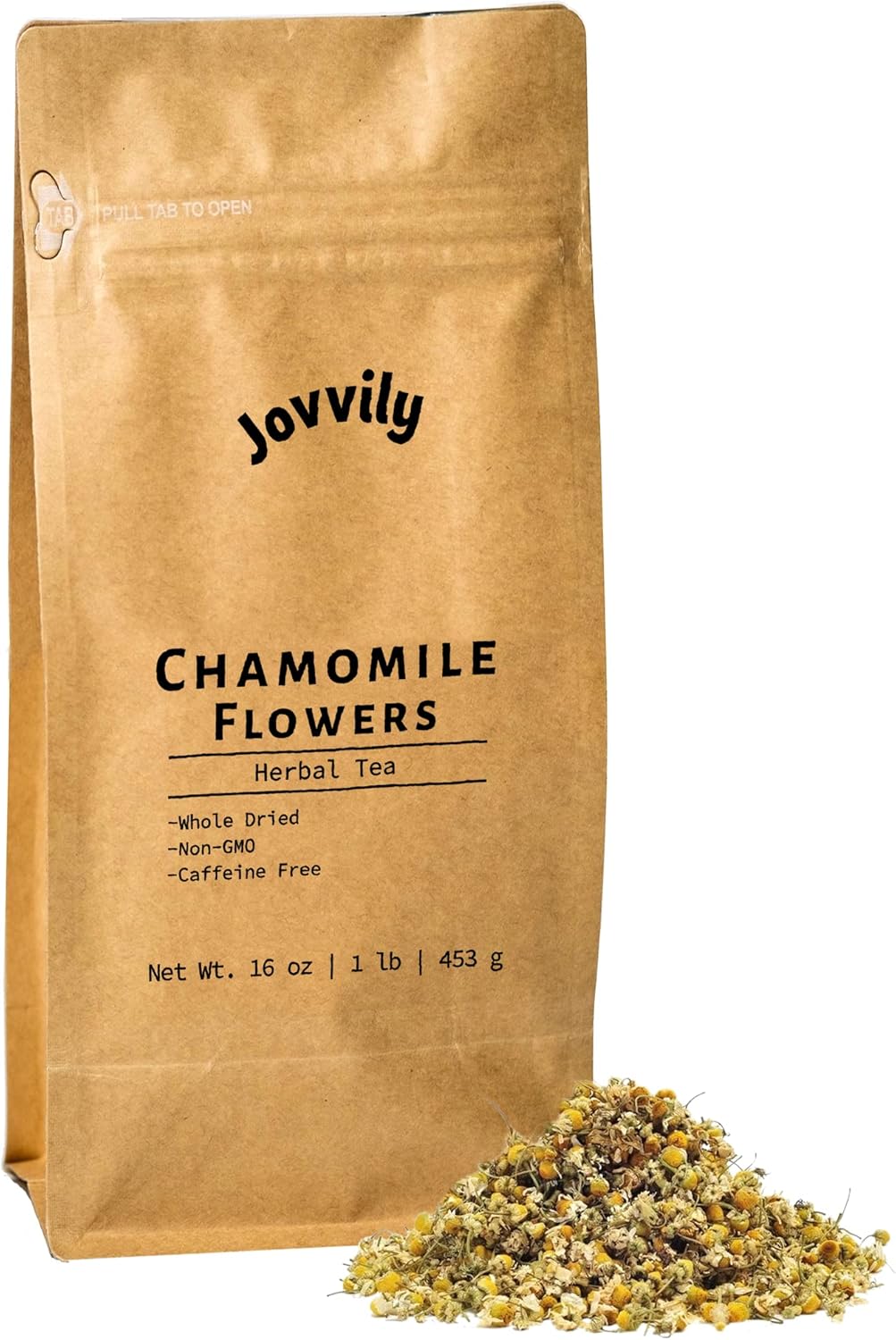 Jovvily Chamomile Flowers - 1lb - Dried Whole Flowers - Herbal Tea - Floral Flavor