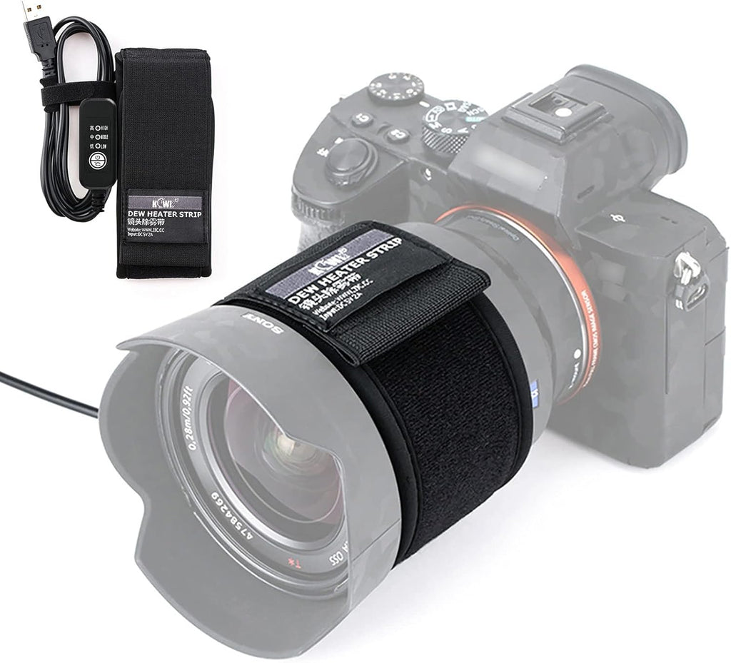 USB Lens Warmer, Lens Dew Heater Strip with Temperature Regulator, Condensation Prevention for Telescopes Camera DSLR Lens Telescope Eyepieces Less Than 3.15 inch (80mm) in Diameter