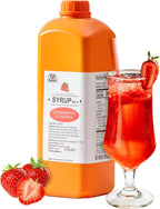 52USA Strawberry Syrup 68 fl oz(2L) Natural Fruit Syrup for Drink Desserts, Boba Tea, Cocktail, Pancakes, Milkshakes, Ice Cream and Shaved Ice, Gluten-Free