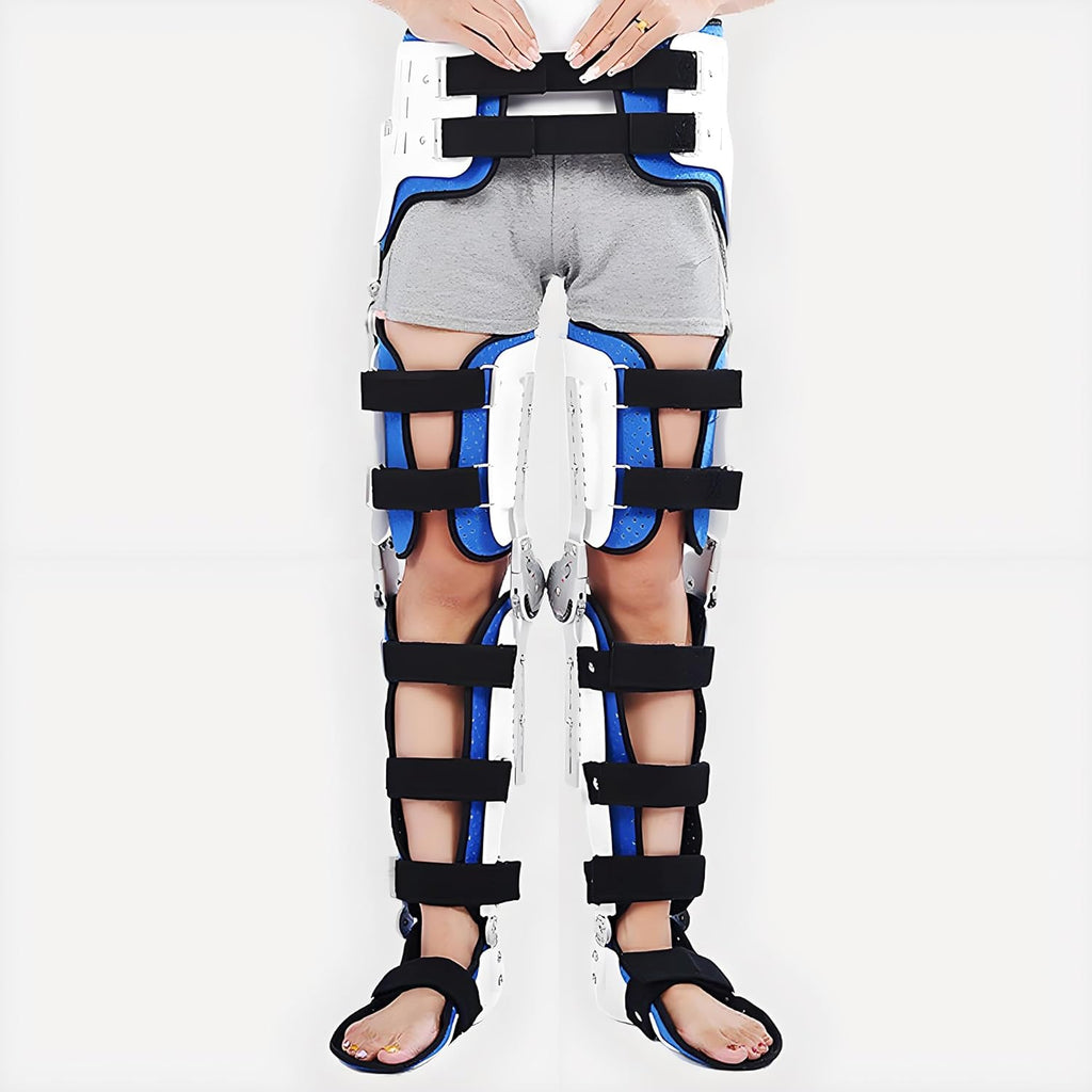 Articulated Knee Orthosis Immobilizer, Professional Hip-Knee-Ankle-Foot Orthosis with Walking Boot, Knee Support Brace, Leg Support for Walking (Both)