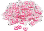 Fun Express Bulk Candy Individually Wrapped Hard with Heart Design - 152 Pink Round Candies for Wedding Favors, Party, Adults & Dish | Perfect for Bridal Shower & Bags