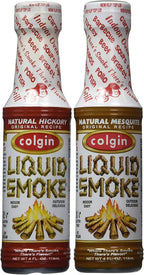Colgin Hickory & Mesquite Liquid Smoke (4 oz each) Bundle for Home Cooks & BBQ Enthusiasts - Ideal Liquid Smoke for Cooking - Bold Texas Smokehouse Flavor for Meats, Sauces, & Sides (2 pack)