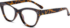 Eyekepper Large Cateye Design Reading Glasses Oversized Readers for Women Reading - Tortoise +3.50