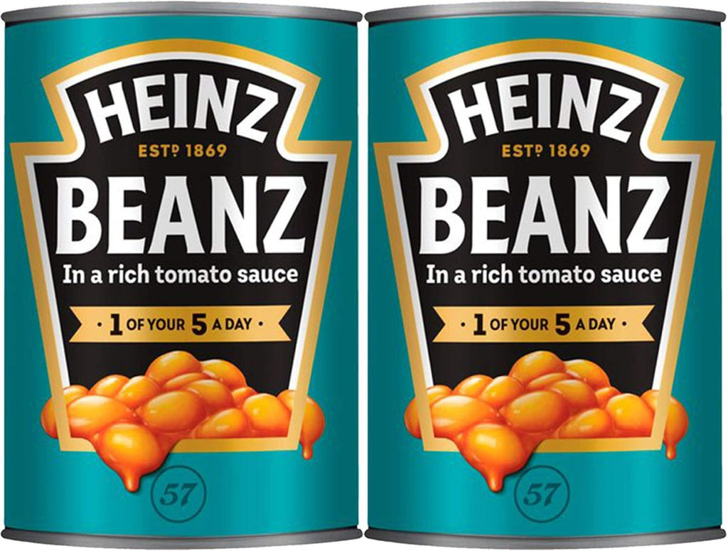 HEINZ Beanz in Tomato Sauce, Baked Beans, 415 g, Pack of 2