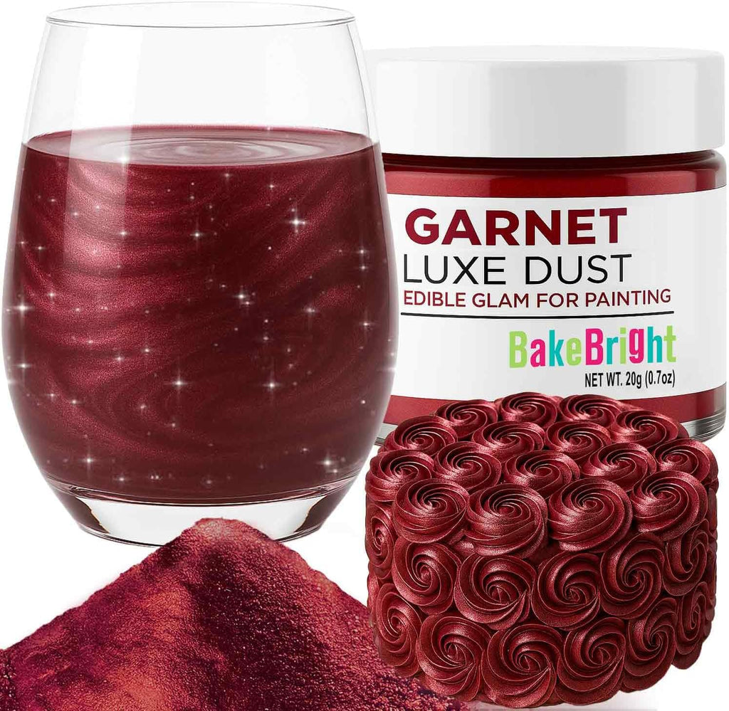 Bulk (20g) Red Luster Dust Edible Glitter for Cocktails | Premium Edible Maroon Red Luster Dust for Drinks Cake Decorations - Red Edible Glitter for Drinks Cupcakes Cookies Cakes Food Paint