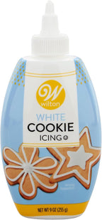 Wilton Cookie Icing, Fast-Drying Squeeze Bottle Icing for Decorating Sugar Cookies & Gingerbread, 7.5 oz., White, Packaging May Vary