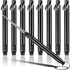 Metal Titanium Toothpicks, 8Pcs Black Reusable Keychain Telescopic Toothpick with Titanium Protective Case Holder, Multifunctional Stainless Steel Toothpick for Travel Picnic Camping