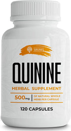 Leg Cramps Relief Quinine Capsules – Natural Cinchona Bark Supplement for Cramp Defense & Digestive Health – 500 mg Quinine Pills, 120 Tablets, Non-GMO, Gluten-Free