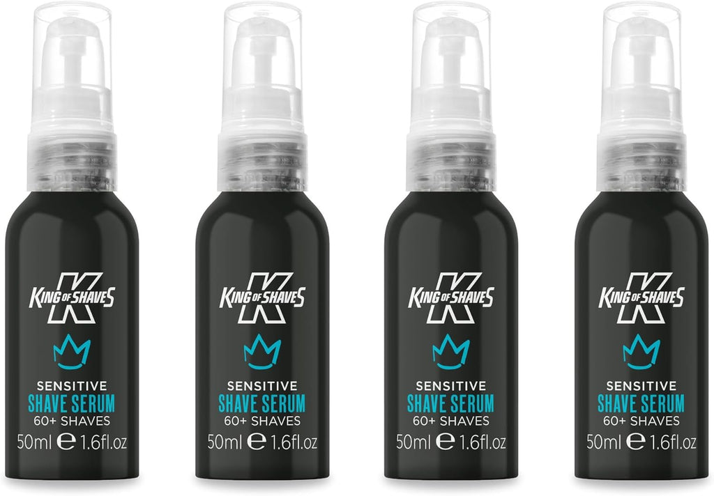King of Shaves Advanced Sensitive Shaving Face Serum, Hydrating Serum For Men QUAD PACK 1.69 fl oz