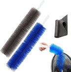 Flexible Fan Dusting Brush, Non-Disassembly Fan Cleaning Brush, Bendable Multi Purpose Crevice Brush, Microfiber Duster, for Sewer, Screen Window, Blinds, Various Small Gap, Clean Gap Easily (2Pcs)