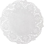 Iconikal 200-Count White Paper Lace Doilies, White 6.5 inches Decorative Placemats For Cakes, Desserts & Table Settings