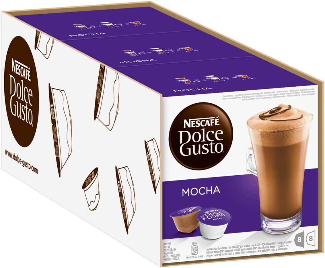 Nestle 'Mocha' for Dolce Gusto Coffee Capsules 16 Capsules (8 Servings)