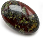 2.4" Dragon Bloodstone Palm Stone for Anxiety Relief, Healing Crystal for Meditation & Stress Relief, Polished Pocket Stone with Gift Box