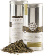 Golden Moon Tea Organic Dragon Well Longjing Green Tea - Loose Leaf, Non GMO - Travel Tin (24 Servings)