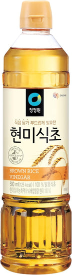 Chung Jung One O'Food Premium Korean Vinegar, Kitchen Essential Pantry Staple, Perfect for Salads (Brown Rice, 500ml)
