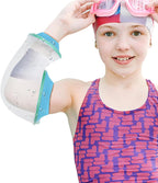 SUPERNIGHT Waterproof Child Elbow Cast Cover for Shower, Upper Arm Protector for Swimming and Bathing, Reusable Seal Watertight Bandage Sleeve for Broken Wound Arm/Hand/Elbow, Prevents Infection