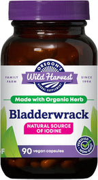 Oregon's Wild Harvest Bladderwrack Organic Non-GMO pullulan (Plant sourced) Vegan Capsules, 90 Count