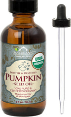 US Organic Pumpkin Seed Oil, USDA Certified Organic, Pure, Natural, Cold Pressed Virgin, Unrefined in Amber Glass Bottle w/Glass Eyedropper (Small (2 oz, 56 ml))