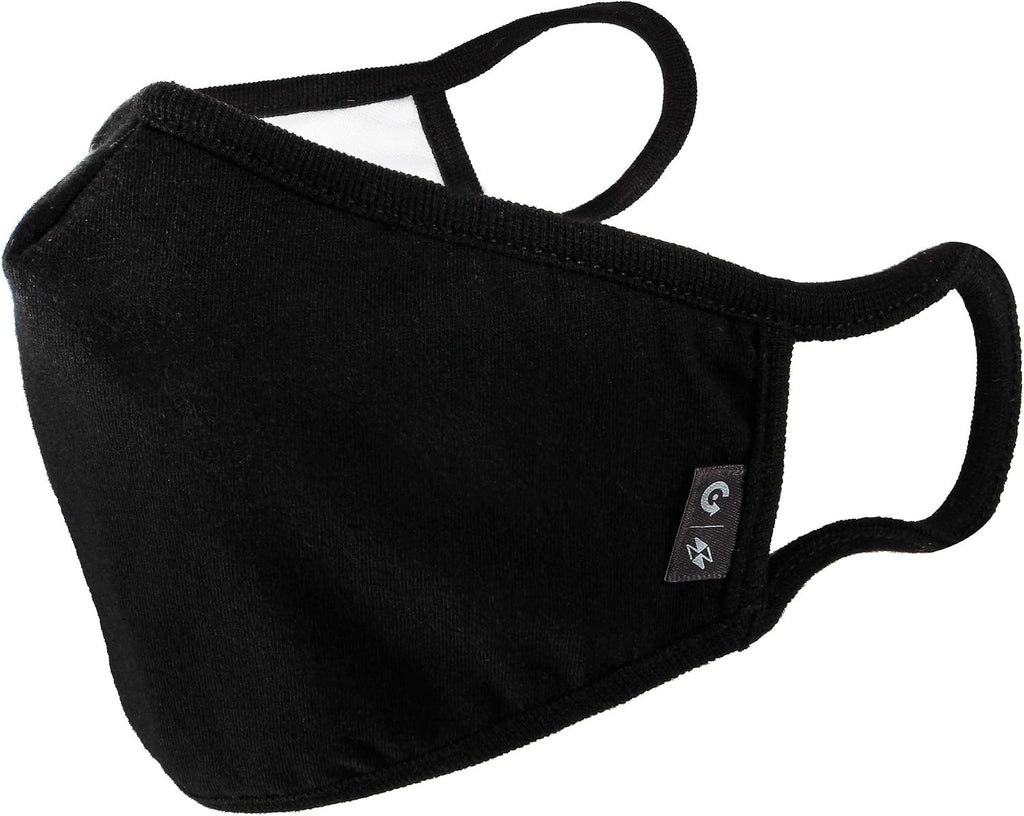 WITHMOONS Cotton Face Mouth Bandana Cool Mesh 3 Layers Dustproof Facial UV Protective Nose Bridge Strip Reusable Washable Black for Women Men EU0304Black