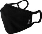 WITHMOONS Cotton Face Mouth Bandana Cool Mesh 3 Layers Dustproof Facial UV Protective Nose Bridge Strip Reusable Washable Black for Women Men EU0304Black