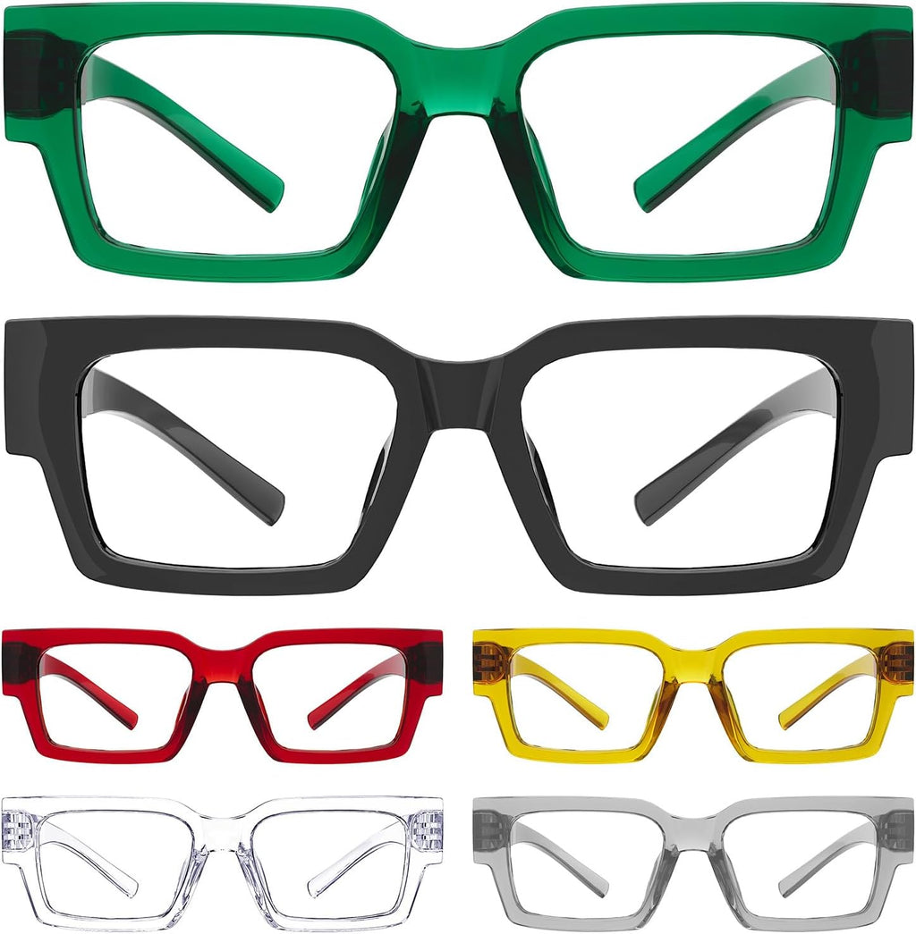 Eyekepper Metalless Reading Glasses with Screwless Spring Hinges 6 Pack Men's Women Readers Standard Size