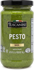 Tuscanini Basil Pesto, 6.7 oz | Italian Dairy-Free Gourmet Sauce with Cashews & Sunflower Oil | Kosher | Nothing Artificial