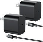 (2 Pack) Charger for Nintendo Switch 2/1, 10FT Extended & 5FT Compact Cables, 60W AC Power Adapter 4K TV Dock Ready, PD 3.0 Fast Charge (20V/3A) – Works with Switch 2/1/OLED/Lite (10FT & 5FT Set)