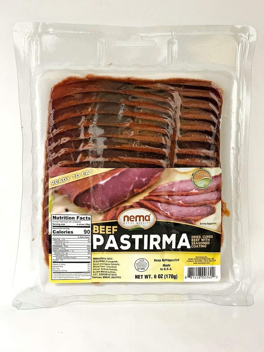 Nema Sliced HALAL Pastirma 4 oz. TURKISH pASTIRMA BASTRAMI