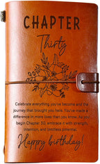 PRSTENLY 30th Birthday Gifts for Women Her, 140 Page Refillable Leather Journal 30 Year Old Birthday Gift for Women, Funny 30 Bday Gifts for Wife Daughter Sisters Friends Daughter In law Female