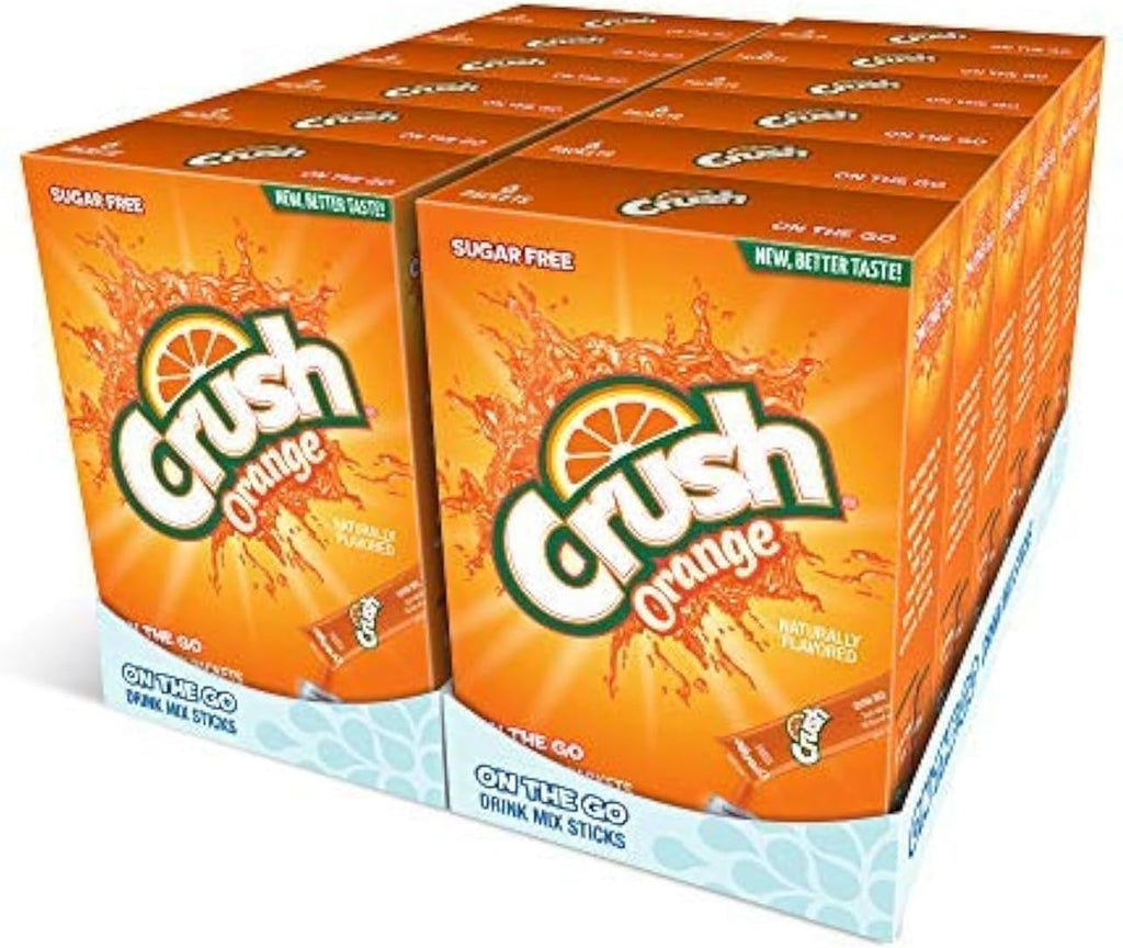 Orange Crush- Powder Drink Mix - Sugar Free & Delicious, Makes 72 flavored water beverages