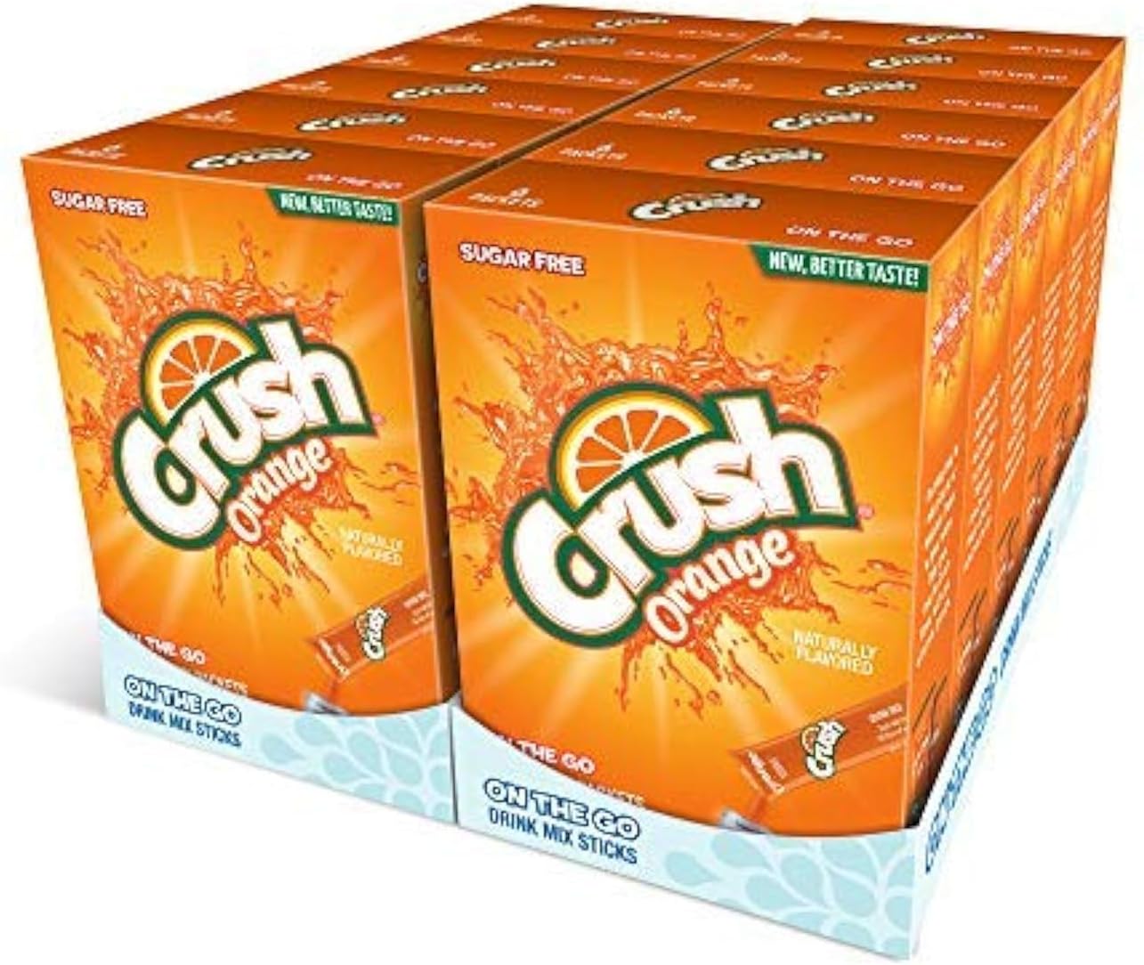 Orange Crush- Powder Drink Mix - Sugar Free & Delicious, Makes 72 flavored water beverages