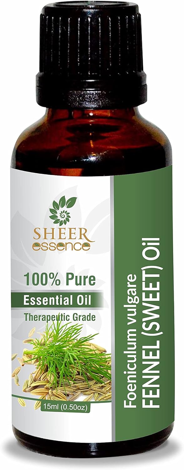 Fennel Sweet Oil (Foeniculum Vulgare) Essential Oil 100% Pure Natural Undiluted Uncut Therapeutic Grade Oil 0.33 FL.OZ