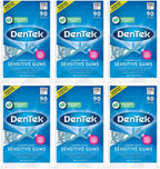 DenTek Comfort Clean Floss Picks for Sensitive Teeth, Soft and Silky Ribbon, 90 Count (Pack of 6)