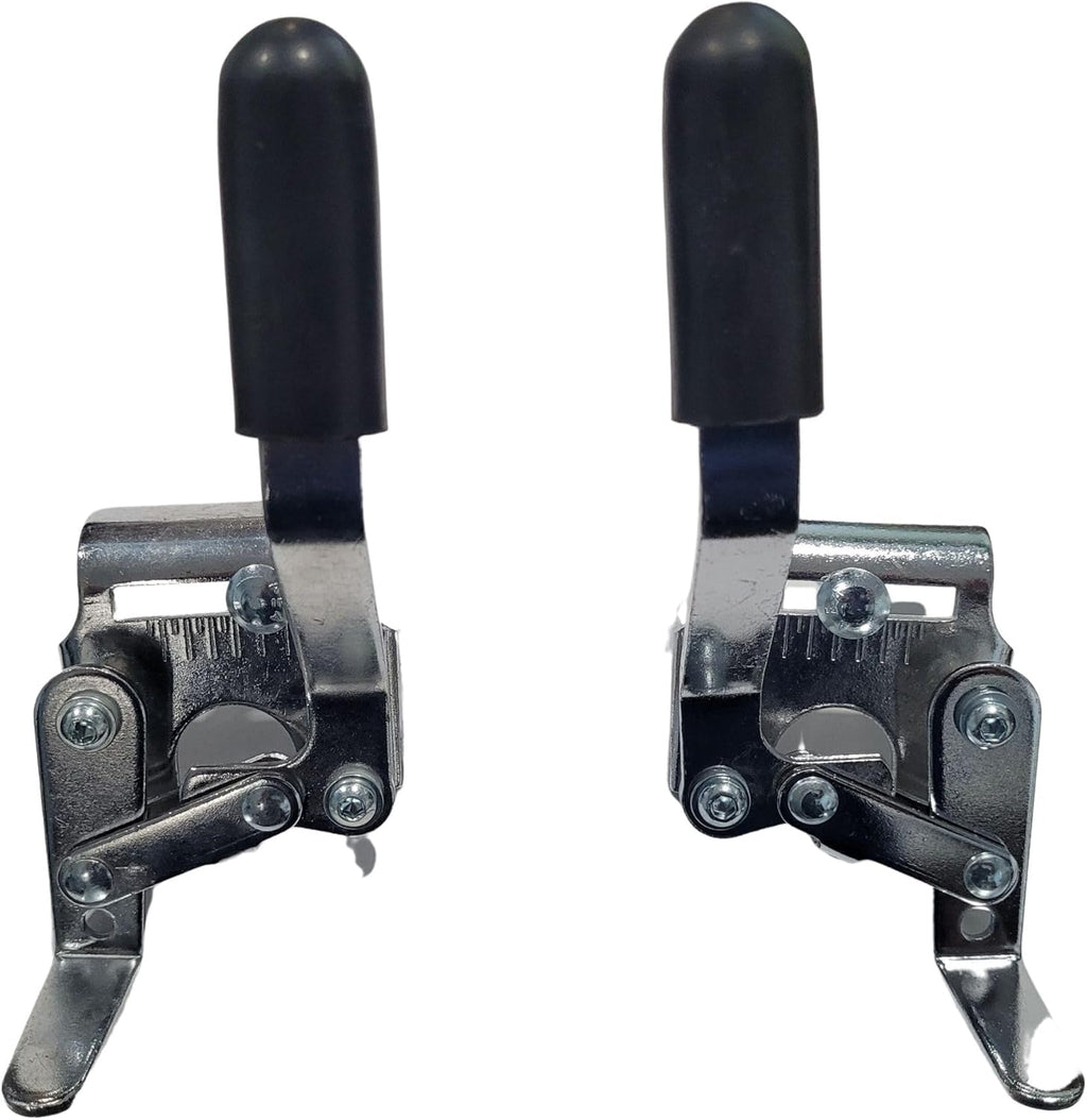 Heavy Duty Chrome Wheelchair Brakes, Wheel Locks (Pair), Side Mount Bolt-On Style for 7/8" Tubing. Fits Most Newer Medline, Drive, E&J, ALCO and Other Manual Wheelchairs
