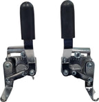 Heavy Duty Chrome Wheelchair Brakes, Wheel Locks (Pair), Side Mount Bolt-On Style for 7/8" Tubing. Fits Most Newer Medline, Drive, E&J, ALCO and Other Manual Wheelchairs