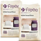 freee Gluten Free White Bread Flour 2.2 lb / 1 kg (Pack of 2) | Premium GF Flour Blend for Baking Breads, Sourdoughs, Rolls & Buns | Xanthan Gum | Vegan, Kosher, Halal Certified | Imported from UK