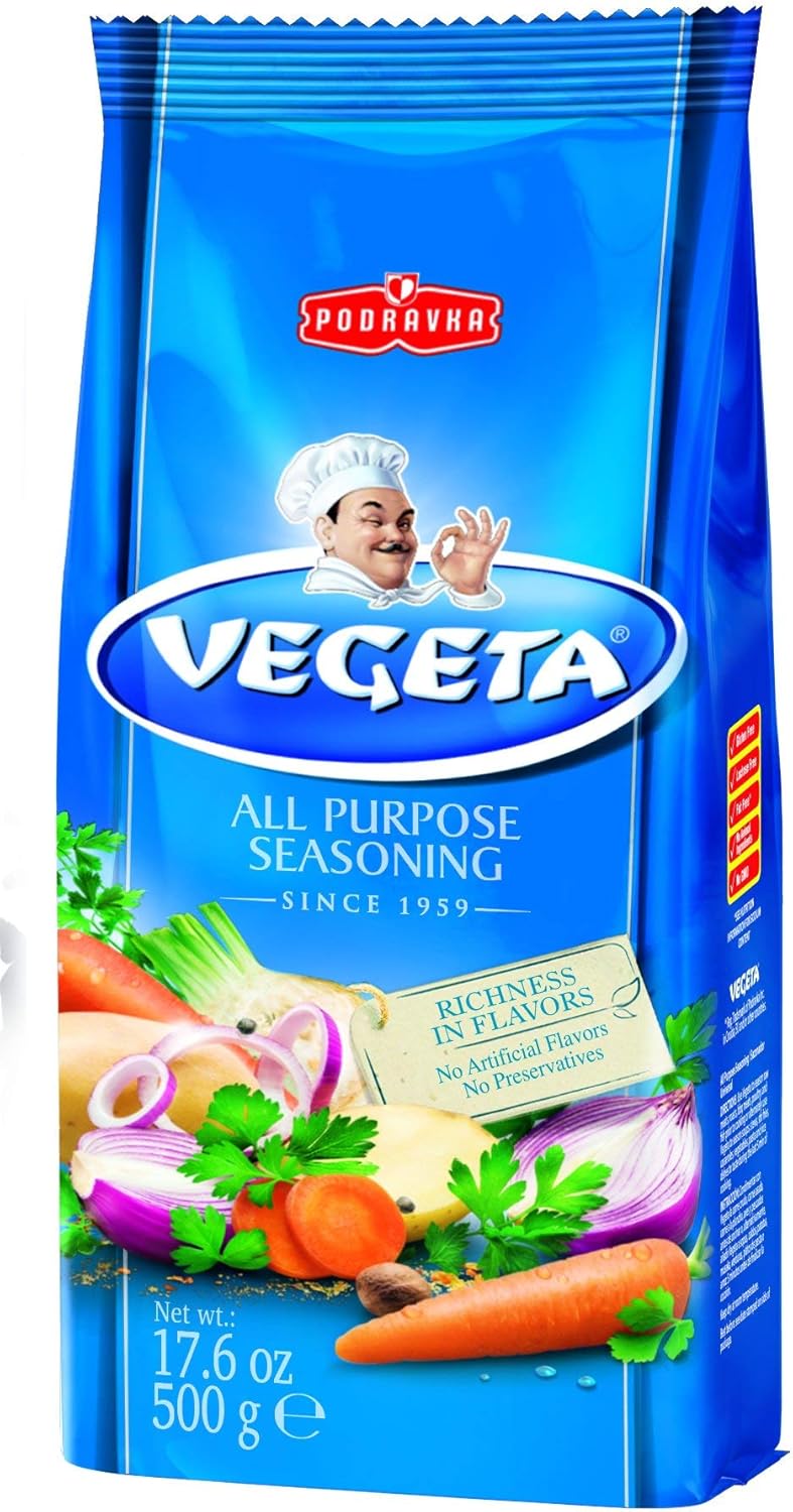 Podravka Vegeta Gourmet All Purpose Seasoning No MSG, Bag 17.5 oz (500 g)