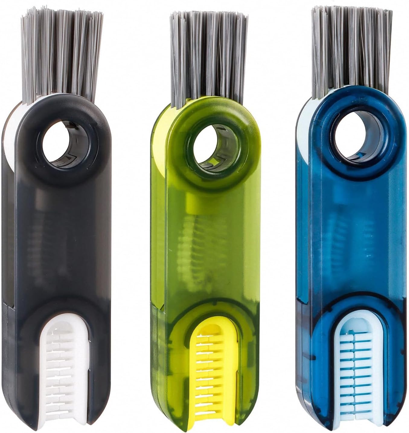 OxiTa 3 in 1 Cup Lid Gap Cleaning Brush Set (3Pcs), Multifunctional Insulation Bottle Cleaning Tools, Multipurpose Bottle Gap Cleaner Brush, Water Bottle Cleaner Brush,Home Kitchen Cleaning Tools