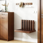 Solid Wood Shower Bench Seat,Folding Wall Mounted Chair Invisible Entryway Shoe-Changing Stool,Shower Seat Bench Porch Chair Stool for Doorway Household,Space Saving