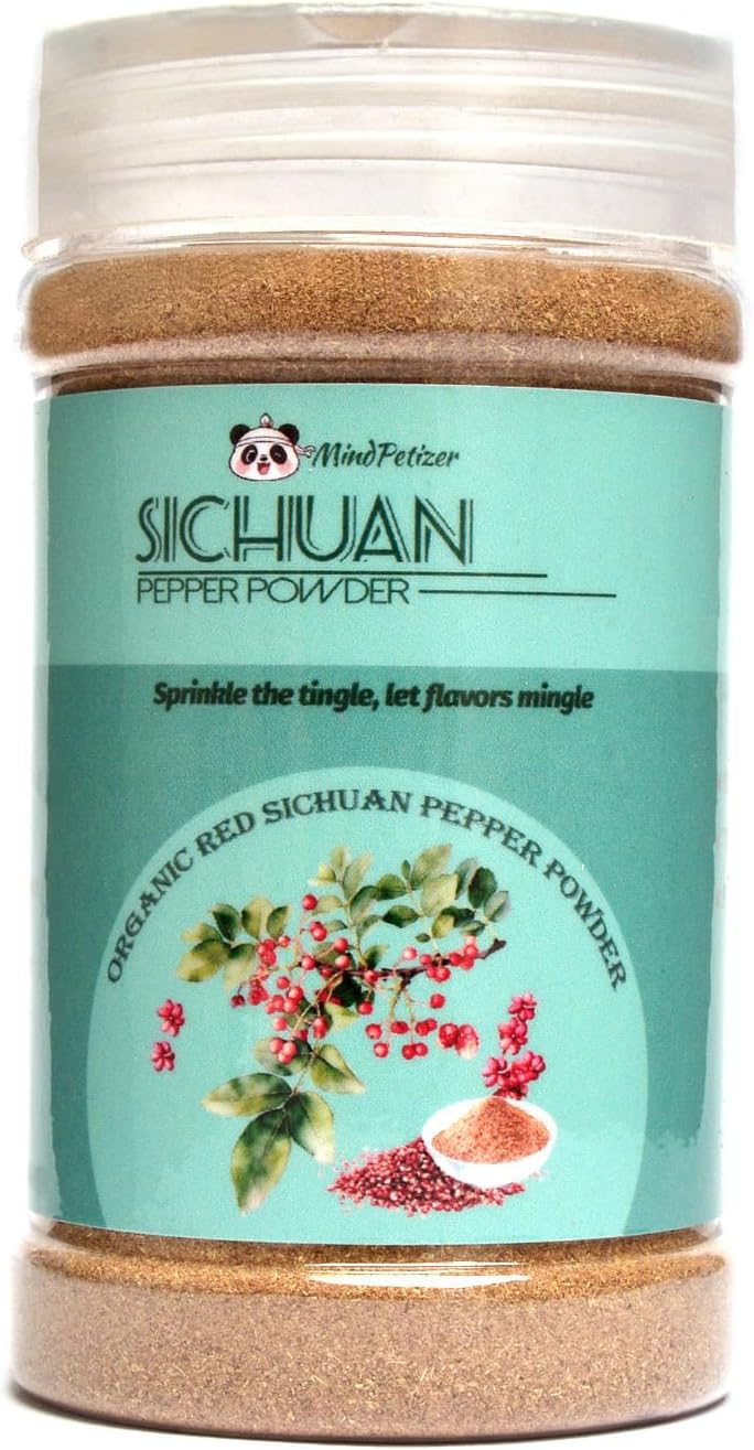 Sichuan Peppercorns Powder Organic 2.6oz/75g - Authentic Red Szechuan Peppercorns, Bold Aroma | Pairs Perfectly Crushed Red Pepper Flakes | Great for Grinder Refill, Stir Fry, Soft Tofu