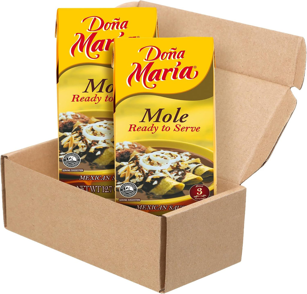 DONA MARIA Ready to Serve Mole Sauce 2 Pack, 25.4 oz – Authentic Mexican Mole – Made with Real Chocolate, Peanuts, and Spices – Convenient, Easy to Use