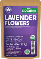 Organic Lavender Tea | 100% Certified Organic | Food Grade Dried Lavender Flowers | Perfect for Tea, Baking, Lemonade, DIY Beauty, Sachets & Fresh Fragrance | 100% Raw Albanian Harvest | Large 4oz