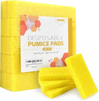 Disposable Foot Scrubber Sponge Pads Pedicure Pumice Stone for Feet Callus Remover Medium Coarse Yellow 40Pcs